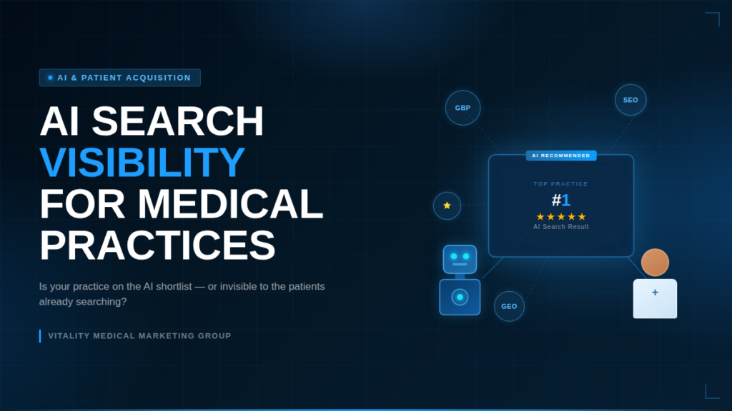 AI search visibility medical practice featured image - Vitality Medical Marketing Group