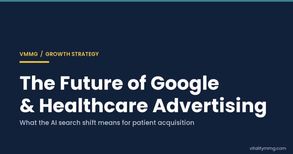 The future of Google and healthcare advertising, VMMG growth strategy"